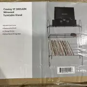 Crosley ST 2001ABK Wirecord Turntable Stand NEVER OPENED NEW IN BOX