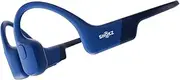 [SHOKZ] OpenRun Bone Conduction Sports Headphones, Bluetooth Wireless Earphones with Mic, 8H Playtime, Open-Ear Waterproof Headset for Running, Workout, Driving (Blue Eclipse)