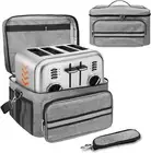 Toaster Cover with Base For 4 Slice Wide Slot, Divider Compatible 2...