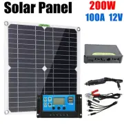 200W Solar Panel Kit 12V Battery Charger w/ 100A Controller Caravan Boat Outdoor