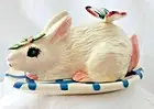 NEW! Butter Dish- Lidded. Whimsical Bunny Shape