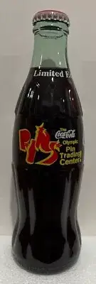 1996 Atlanta OLYMPIC'S PIN TRADING CENTER 8oz Coke Bottle