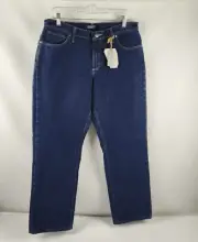 Cabela’s Jeans Womens 12 Short Blue Denim Polka Dot Fleece Lined NWT