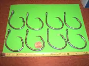 8 Mustad Circle Hook 18/0 Deep Sea Fishing Hooks 39960-DT Shark Tuna Swordfish