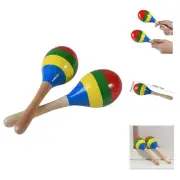 Maracas Hand Percussion Rattles, Wooden Rumba Shaker Musical Instrument for K...