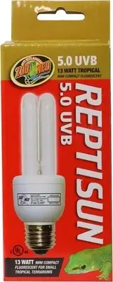 TWO Zoo Med ReptiSun 5.0 UVB Bulbs 13 Watt Tropical