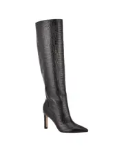 Nine West Womens Maxim Tall Stiletto Boots Black Size 8