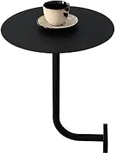 Coffee Table Wall Mounted, Living Room Tray Table,Round Side Table for Office Bedroom Balcony Reception Table, Small Wall Bistro Desk with Metal Leg