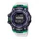 CASIO卡西歐 G-SHOCK 藍牙 半透明 運動手錶-黑白x綠 GBD-100SM-1A7_49.3mm