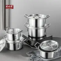 在飛比找樂天市場購物網優惠-鍋具鋁鍋7件套炊具套裝cookware 家用酒店用砂光鋁湯鍋