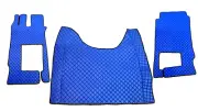 Set of Blue Eco-Leather Floor Mats for Mercedes Actros F (2021+) Left-Hand Drive