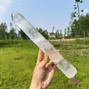 0.98kg Natural Clear Quartz Obelisk Point Quartz Crystal Wand Reiki Tower Decor