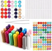 Set of 24 Essential Oil Nasal Inhaler Tubes for Aromatherapy in 12 Colors. Take Your Essential Oils on The Go, Get 184 Pieces in Total!, Green, IFJL-JYG2204-A024