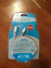 Dynex 6 FT. Firewire 6-4 Pin Cable Ieee 6-4Model: TE-FW-1394 Digital Cable BIN#7