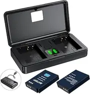 Camera Accessories for Sony Lithium Ion EN-EL12 Battery(2-Pack) and Battery Charger(2-Channel)