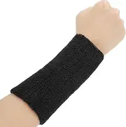 Wrist Sweatbands Elastic Sport Wristbands 6 Inch Absorbent Terry Cloth Armbands Long Cotton Athletic Wrist Bands for Working Out Football Basketball Tennis Gym Costumes Cosplay