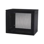 APC NetShelter WX AR109 9U Wall Mountable Rack Cabinet for Patch Panel, LAN Switch - Black - AR109
