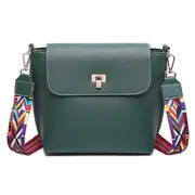 Colorful Strap Women Bucket Bags Casual Lock Anti Theft Shoulderbags Crossbody Bags