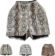 [Generic] Cheetah Print Shorts Women, Sequin Leopard Zebra Animal Print Bottoms Mini Shorts, y2k Sparkly Micro Sexy Pants
