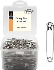 300 PCS Safety Pin,2.2Inch/54Mm Safety Pins Bulk,Safety Pin, Small Safety Pins w