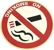 XYWHPGV Window Glass 10cm Dia No Smoking Decal Sticker Red(722a1 45b57 32a10 23a11 d58db 6c1f1