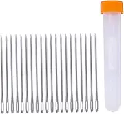 Tofficu Leather Triangle Needle Set 20pcs Non-Sharp Sewing Needles Ideal for Craft Projects Easy to Thread Organized Storage