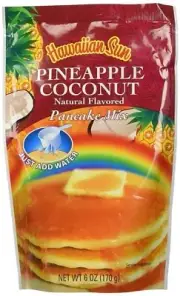 Delight in Tropical Flavor with Hawaiian Sun Pineapple Coconut Pancake Mix!