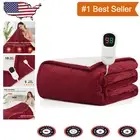 Coziness Redefined: 50x60 Electric Heated Blanket - Flannel & Sherpa Comfort