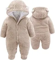 [XMWEALTHY] Unisex Baby Clothes Winter Coats Cute Newborn Infant Jumpsuit Snowsuit Bodysuits Registry for Baby Essentials Stuff