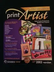Print Artist PC CD 2003 Version Sierra Home. Big box. New in box - Sealed!