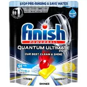 Finish Quantum Ultimate Pro Dishwashing Tablets Lemon 46 Pack