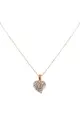 Sparkling Heart Charm Pendant Necklace