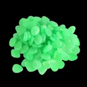 Glow in the Dark Pebbles, 100Pcs Green Glowing Rocks Luminous Stone for Fish Tan