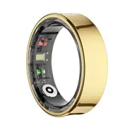 Smart Ring With Heart Rate Blood Oxygen Sleep Monitoring & Sports Modes Size 13 Gold Activity Trackers