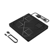External CD/DVD Drive,upgrade 8 in 1,USB 3.0,2 type-c port for Laptop Macbook Desktop PC Compatible with Windows 11/10/8 Linux Mac OS