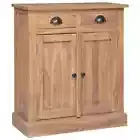 Solid Teak Side Cabinet 65cm Wooden Bedroom Storage Cabinet Furniture vidaXL