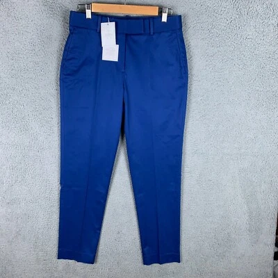 Brooks Brothers Pant Advantage Chino Women's 8 Blue Stretch Preppy Work NWT $118