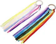 SUPVOX 2Pcs Hand Kite Ribbon Streamer Creative Sensory Training with Wooden Ring for Dance Gymnastics and Party Activities