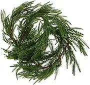 Zerodeko Artificial Pine Needle Garland Realistic Faux Greenery Decoration for Christmas Long Needle Pine Vine for Mantle Table and Wall Ornamentation Versatile Holiday Decor