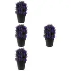 4pcs Artificial Plants Potted Plants Home Greenery Tabletop Centerpieces