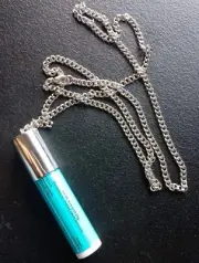 New cool Standard Chapstick Lip balm size Necklace holder Sliver see pics ;-)