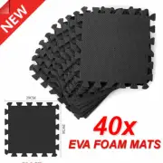 40x Soft EVA Rubber Foam Kids Baby Play Interlocking Floor Mat Camping Gym NEW