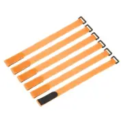 6 Pcs Battery Tie Down Straps,1"x16" Orange Nylon Hold Down Hook Loop Strap