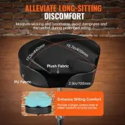 Height Adjustable Saddle Drum Throne 360° Swivel Padded Seat Anti-Slip Feet