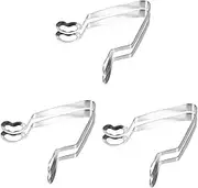 Ciieeo 3sets 2pcs Stainless Steel Shellfish Picking Tongs Ergonomic Food Serving Clips for Escargot Fruits and Salads Comfortable One Handed Operation for Home and Restaurant Use 2pcs*3