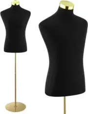 Luxsuite Male Mannequin Stand Dress Form Mannequin Torso Adjustable Height Dr...