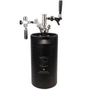 Black 5L Mini Keg Pressurized Brewing Craft Beer Dispenser Flow Control System