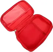 First Aid Kit Travel Toiletries Bag Medicine Emergency Bag Potable First Aid Bags Anti Theft Travel Bag Medicine Pill Organizer Doctor Medication Luggage Bag Pouch Oxford Cloth Red