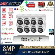 Hikvision 4K 8MP 8CH POE CCTV System ColorVu3.0 Hybrid-Light Alarm IP Camera Lot