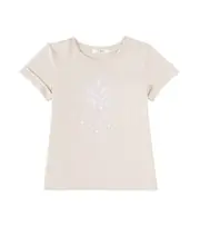 [Chloe Kids] Chloé Kids Embroidered cotton jersey T-shirt Y 14 beige